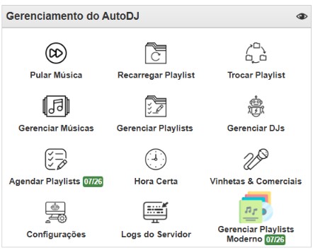 Demonstração do Auto DJ no painel VoxStream