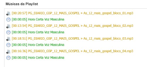Configuração da Hora Certa no painel VoxStream